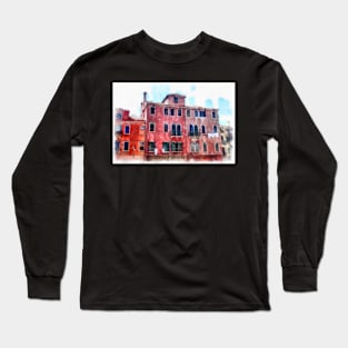 Laundry Day at the Red House, Venice, Italy Long Sleeve T-Shirt